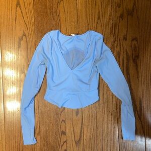 Women's Blue Long Sleeve Top